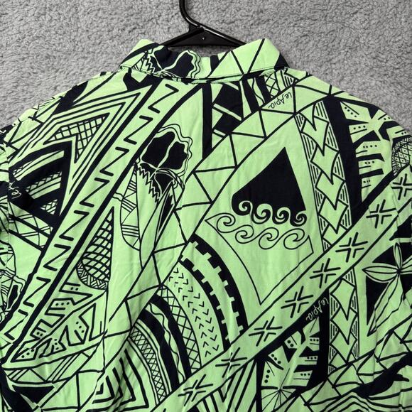 Julep Green Polynesian Print Shirt - Picture 11 of 14